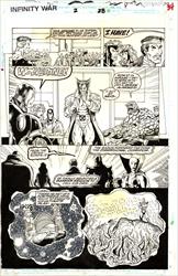 Infinity War #2, Page 28 Artist:  Ron Lim (Penciller) ,  Al  Milgrom (Inker) Media Type: Pen and Ink Art Type: Interior Page 