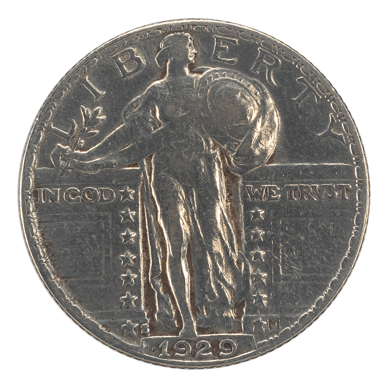 1929-S Standing Liberty Quarter 25c Uncertified