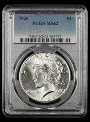 1926 $1 PCGS MS 62