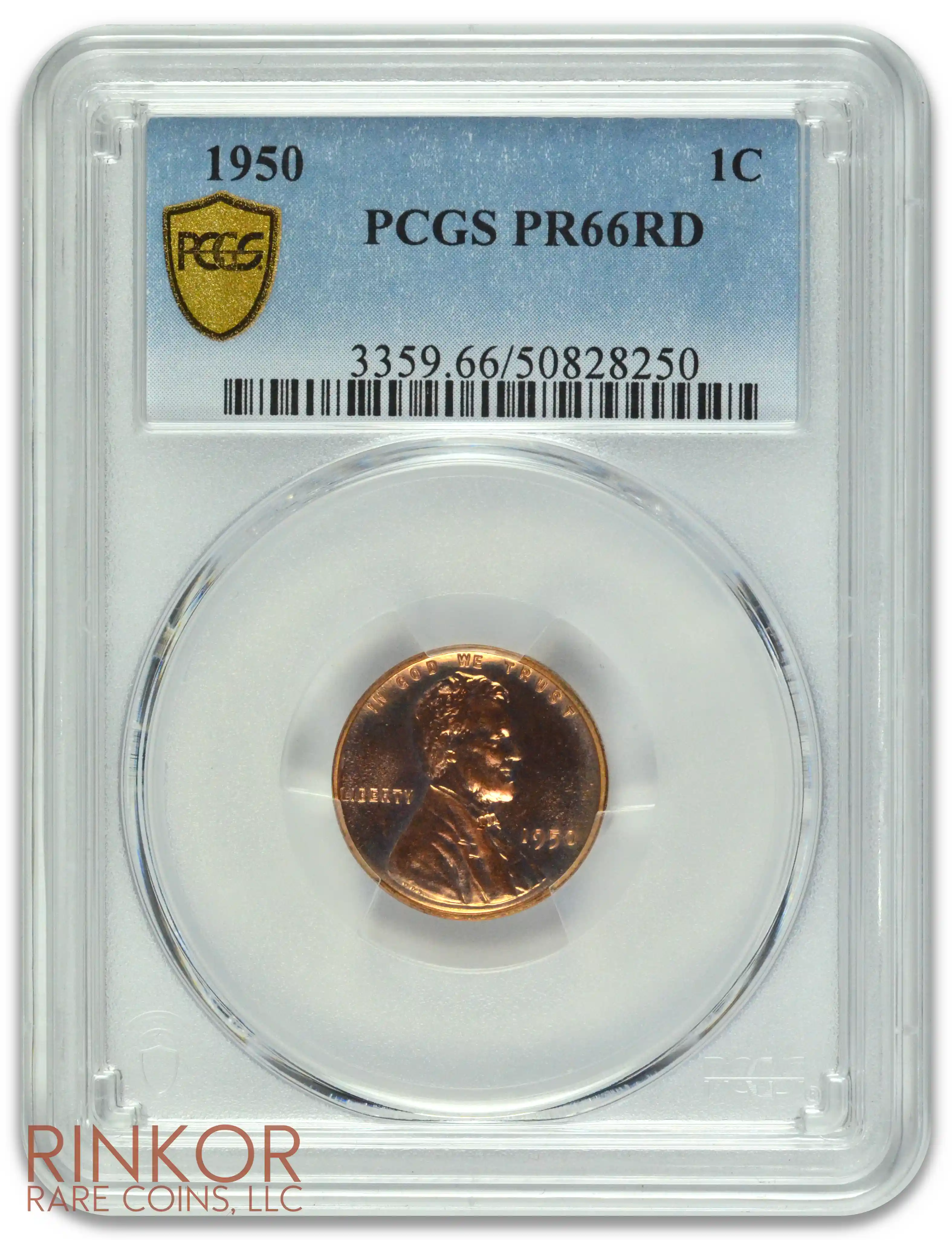 1950 Wheat Cent PCGS PR 66 RD