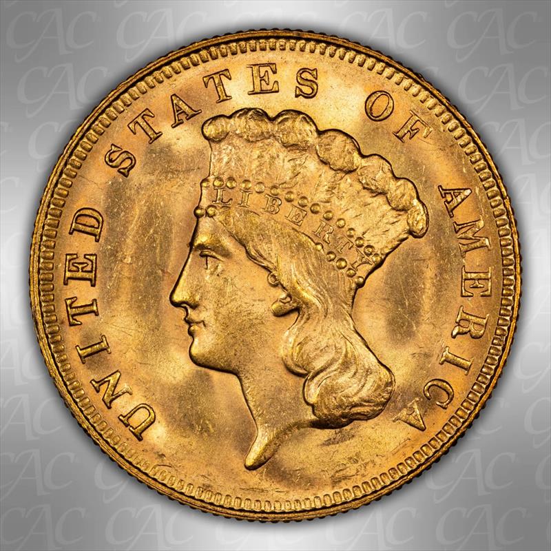 1878 $3 CACG MS 64 