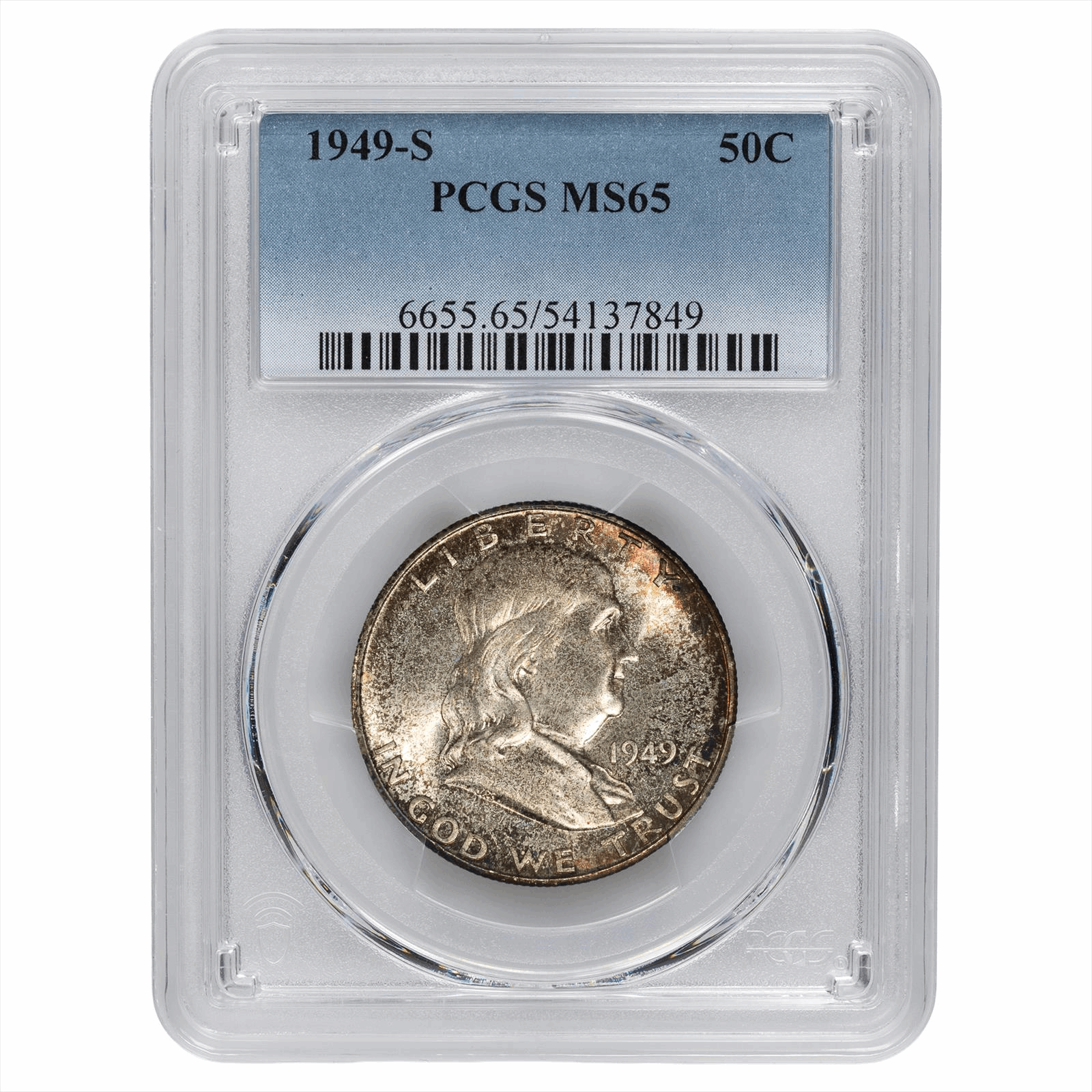 1949-S Franklin Half Dollar 50C PCGS MS 65