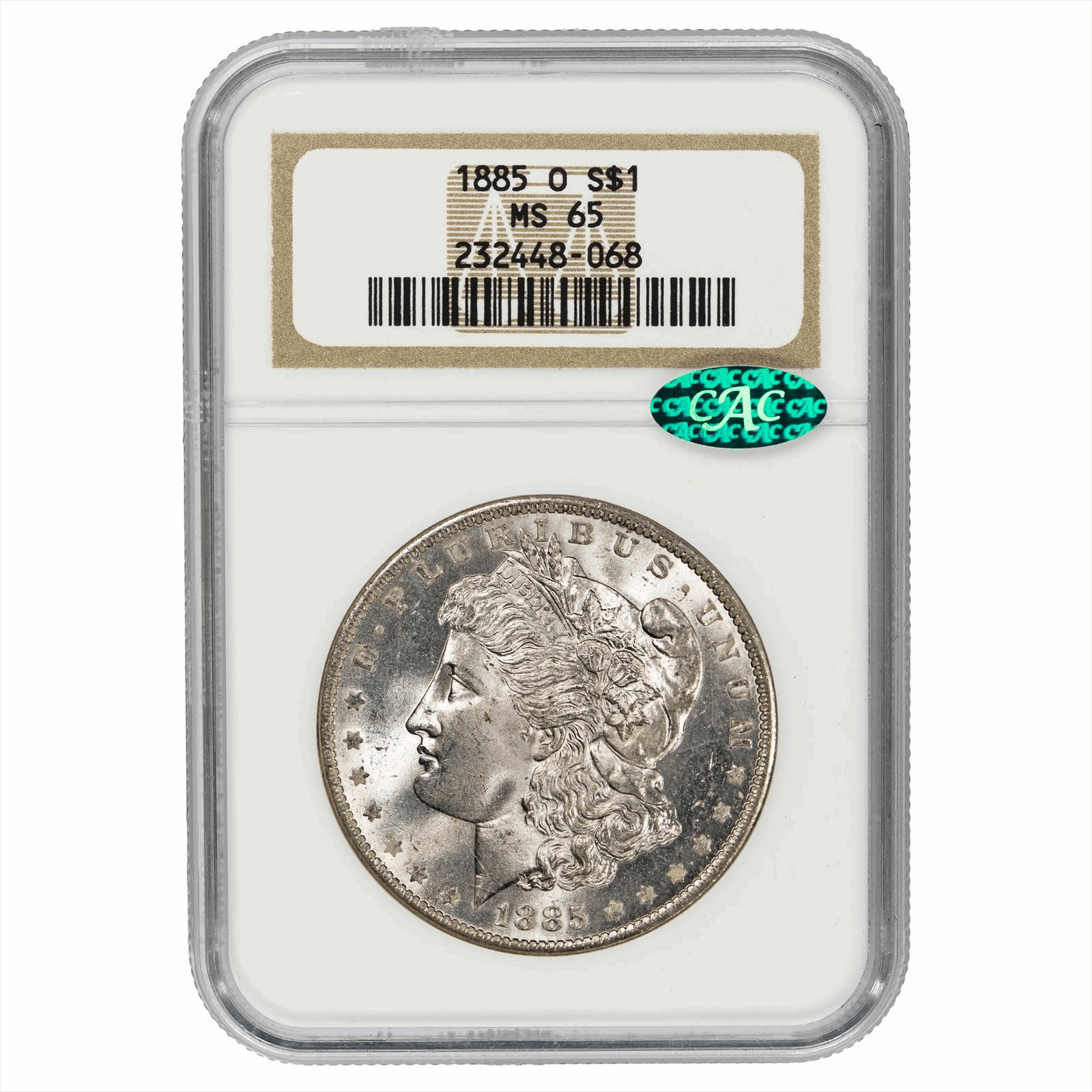 1885-O Morgan Silver Dollar $1 NGC MS 65 CAC