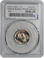 1930-S Buffalo PCGS MS 66