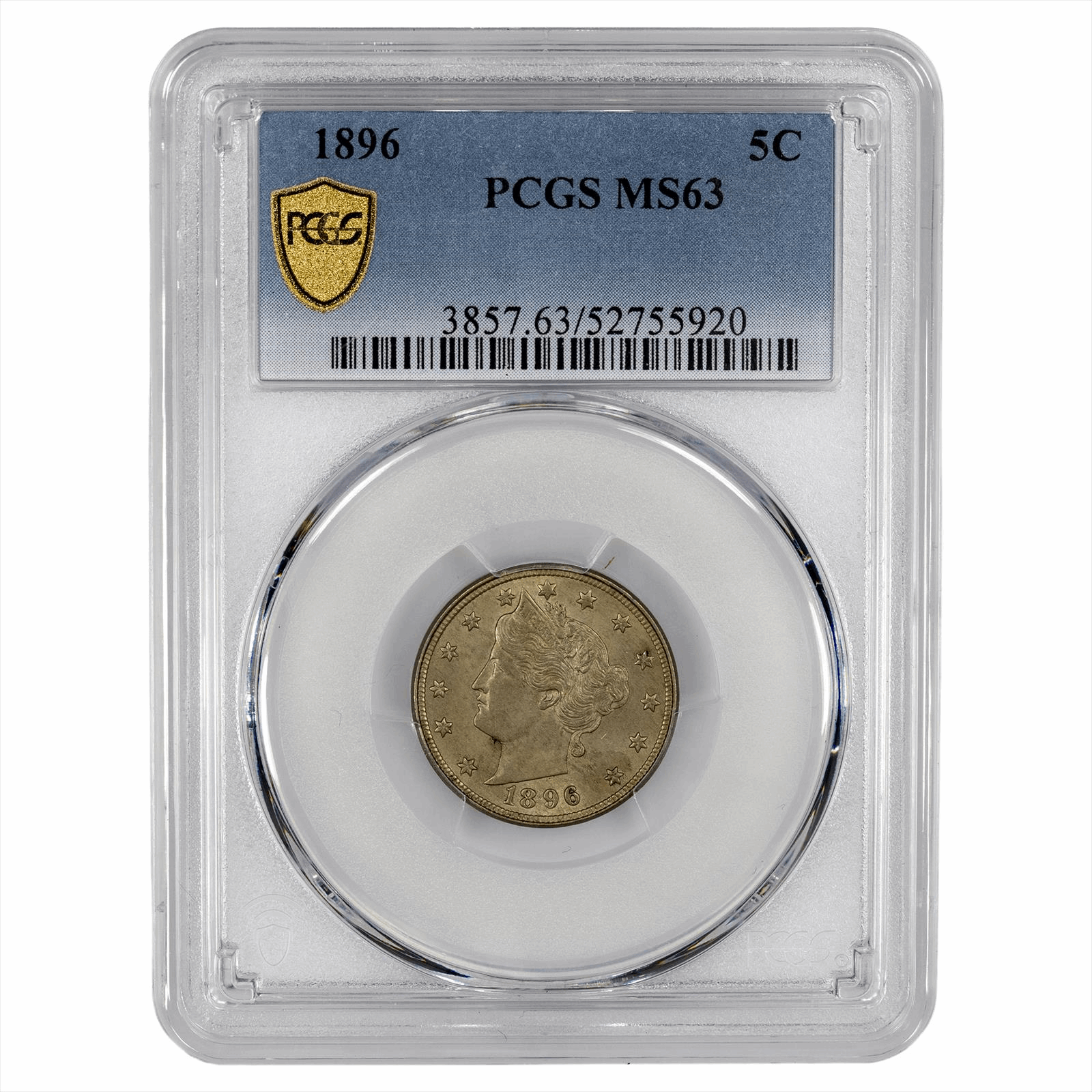 1896 Liberty V Nickel 5C PCGS MS 63
