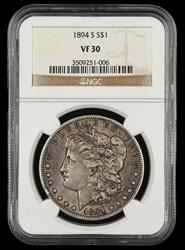1894 S $1 NGC  VF30
