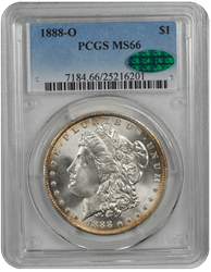 1888-O Morgan PCGS CAC MS 66