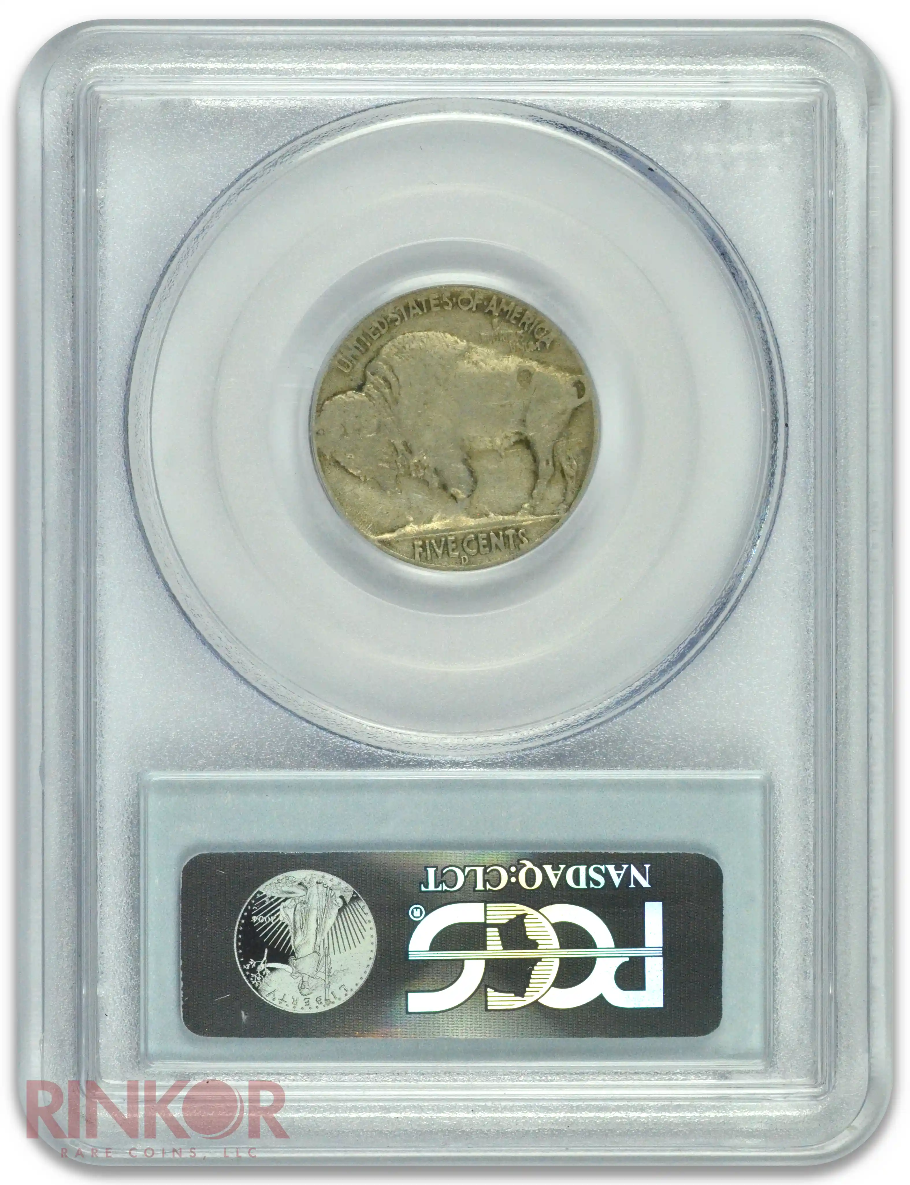 1937-D 3 Legs Buffalo Nickel PCGS Reverse