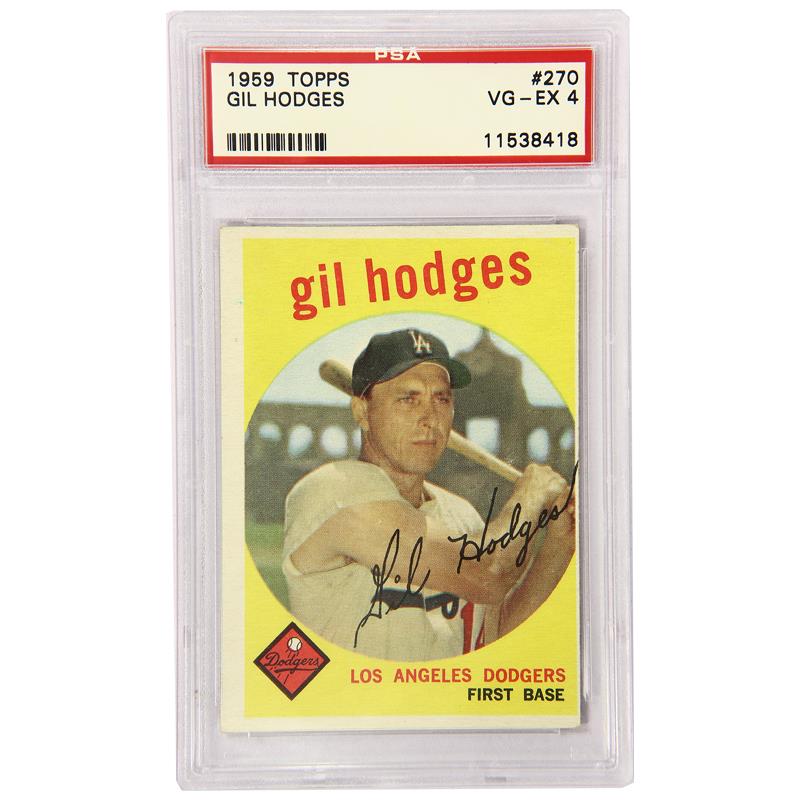 1959 Topps #270 Gil Hodges PSA VG-EX 4 - 11538418 