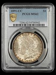 1891 CC $1 PCGS MS62