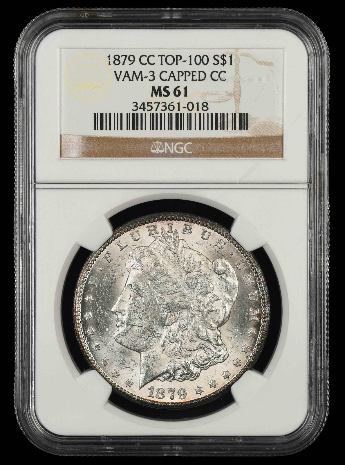 1879 CC VAM-3  Capped CC $1 NGC MS 61