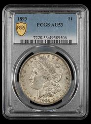 1893 $1 PCGS AU-53