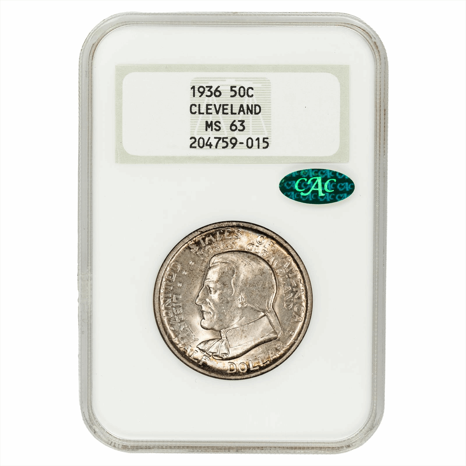 1936 Cleveland Commemorative Half Dollar 50C NGC MS 63 CAC