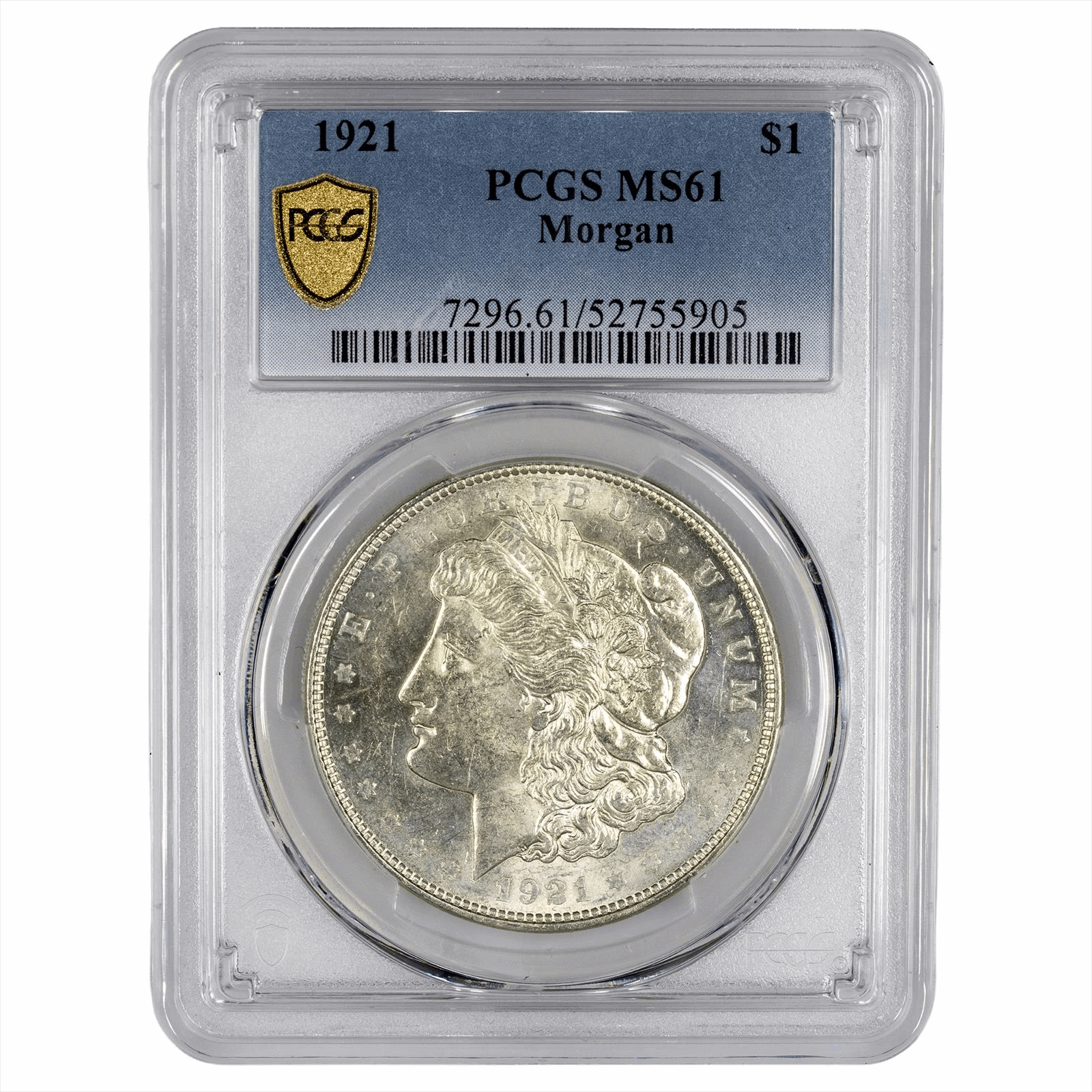 1921 Morgan Silver Dollar $1 PCGS MS 61