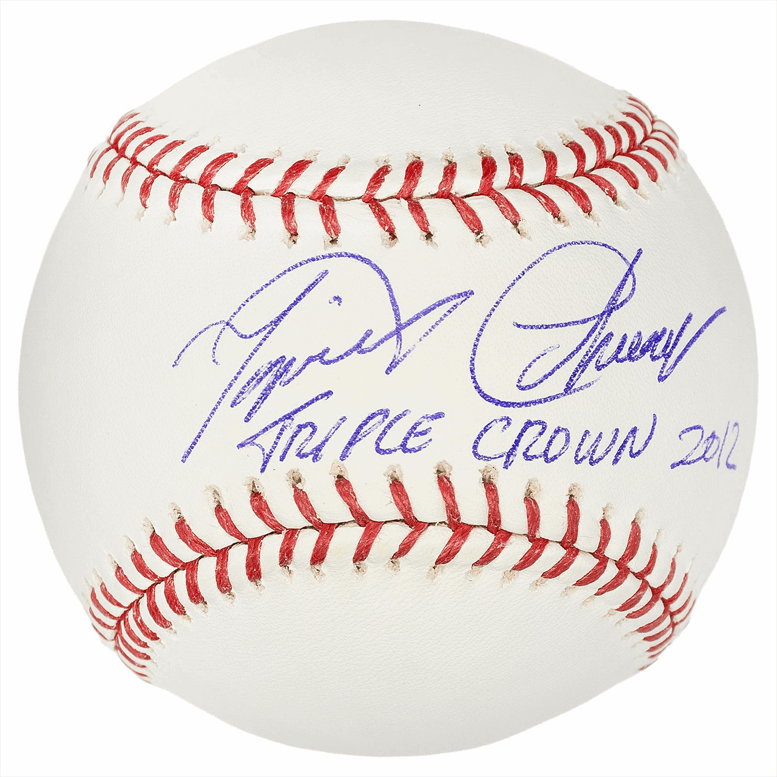 Miguel Cabrera Autographed Baseball Triple Crown 2012 Inscribed MLB Certified 
