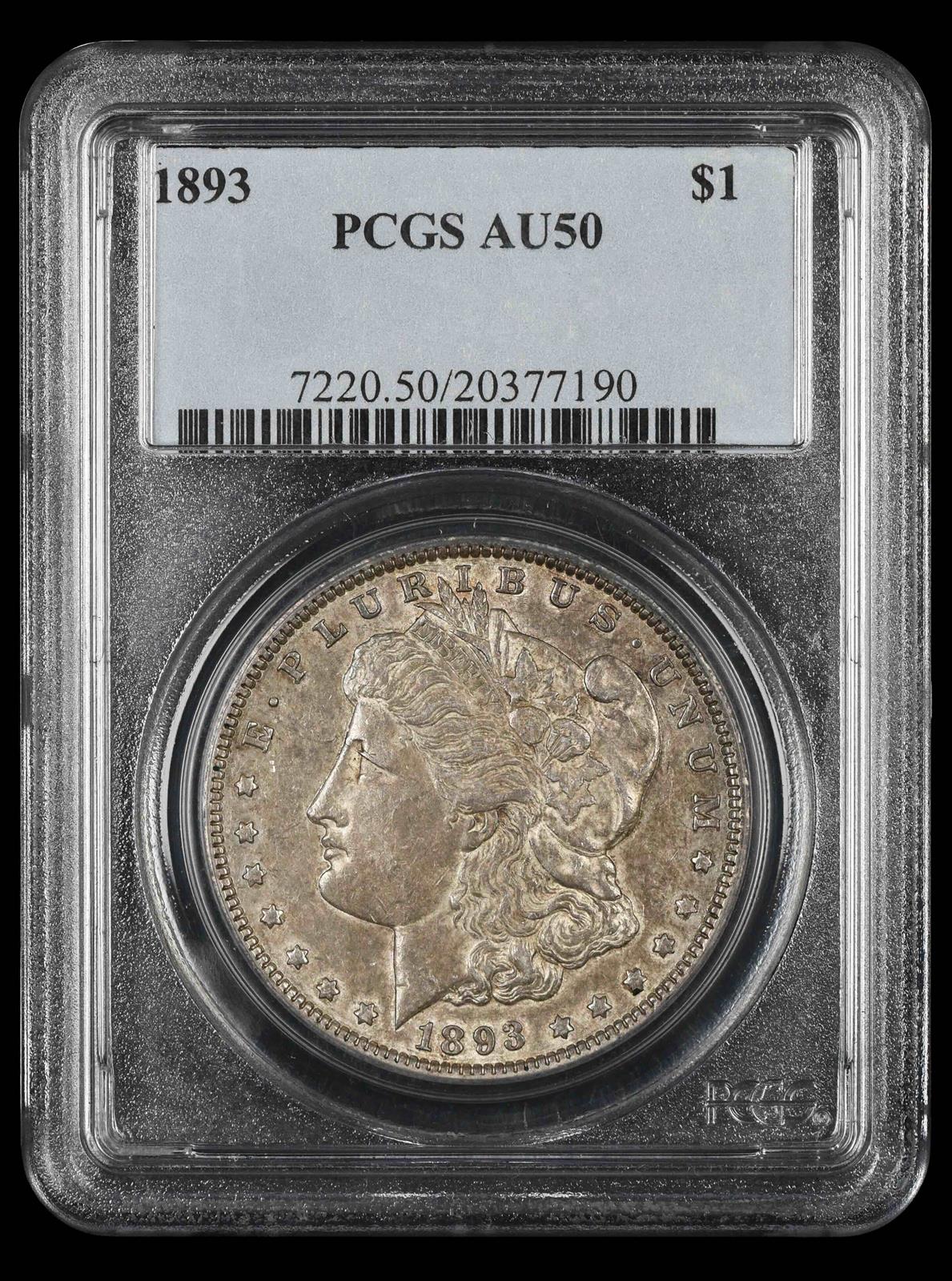 1893 $1 PCGS AU-50