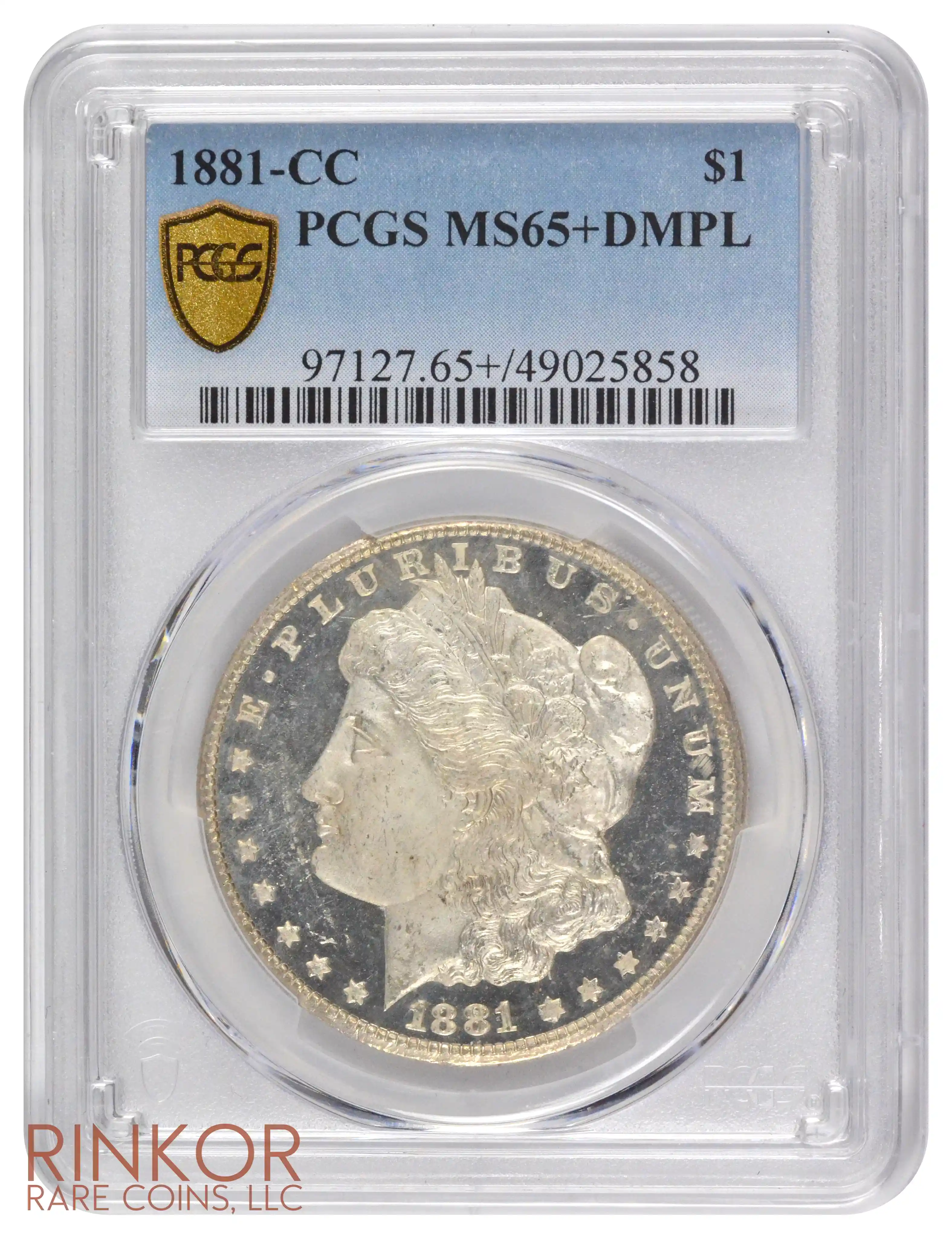 1881-CC $1 PCGS MS 65+ DMPL 