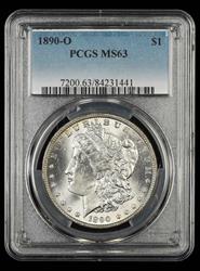 1890 O $1 PCGS MS63