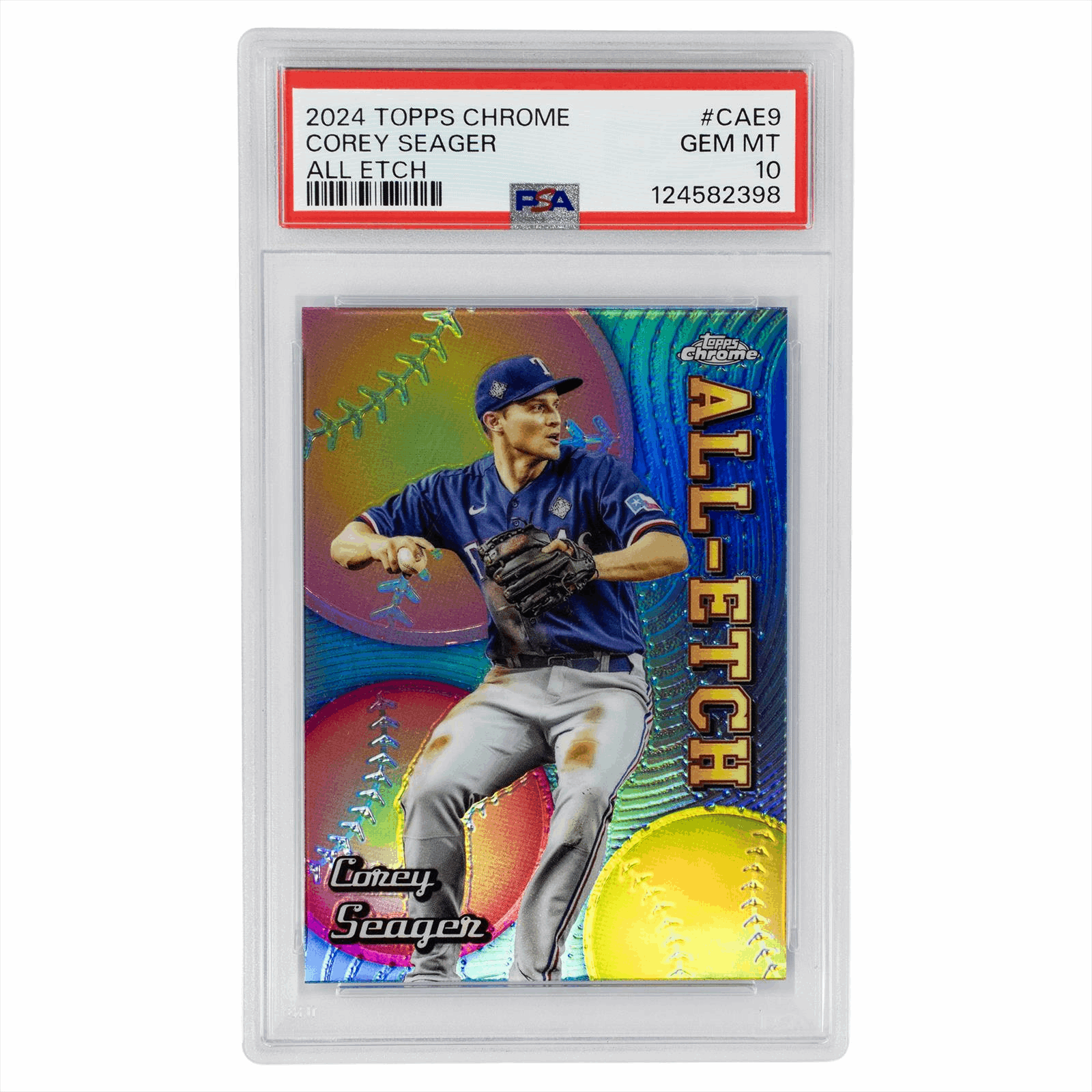 2024 Topps Chrome Corey Seager All Etch #CAE9 PSA GEM MT 10 Cert #124582398