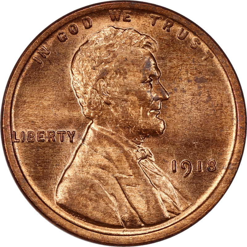 1918 Lincoln Cent 1c,  Choice Uncirculated - Nice Color 