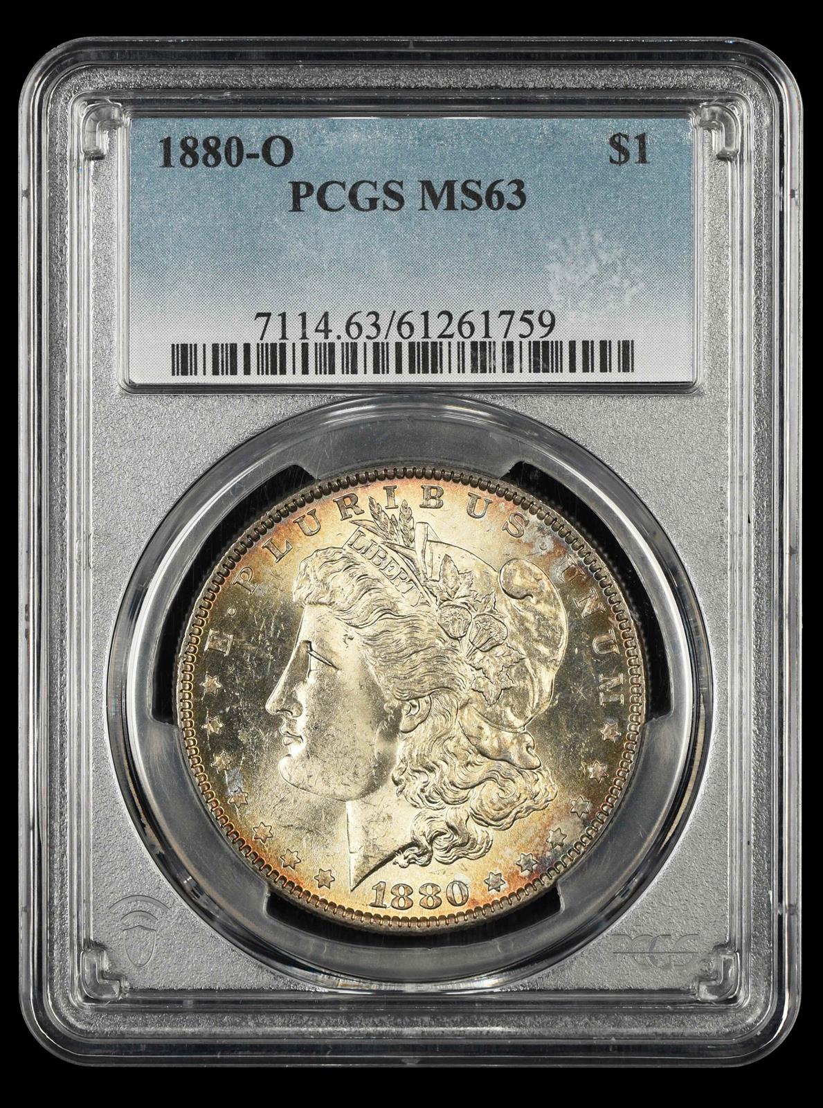 1880 O $1 PCGS MS63