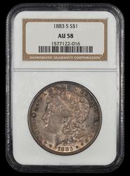 1883 S $1 NGC  AU58