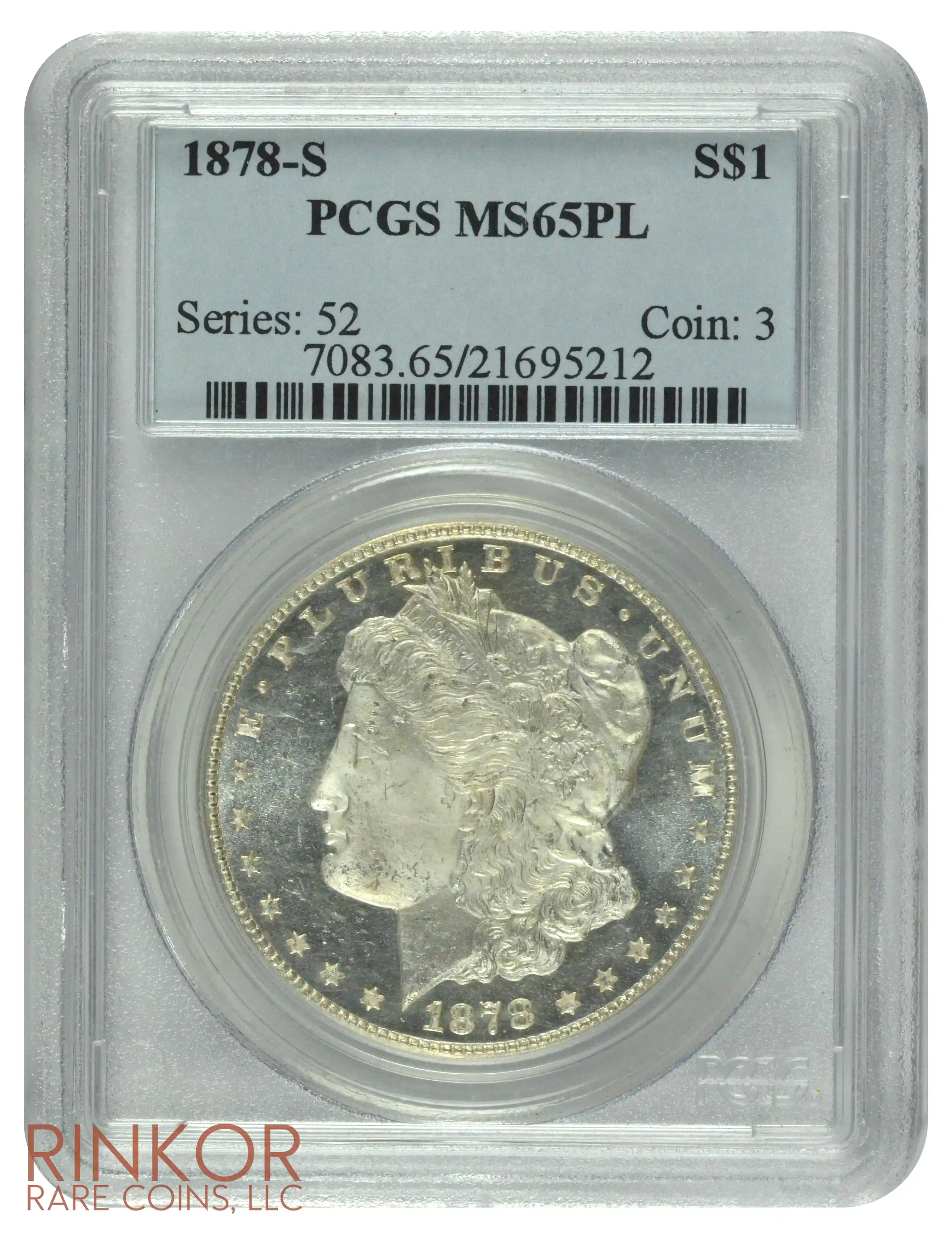 1878-S $1 PCGS MS 65 PL