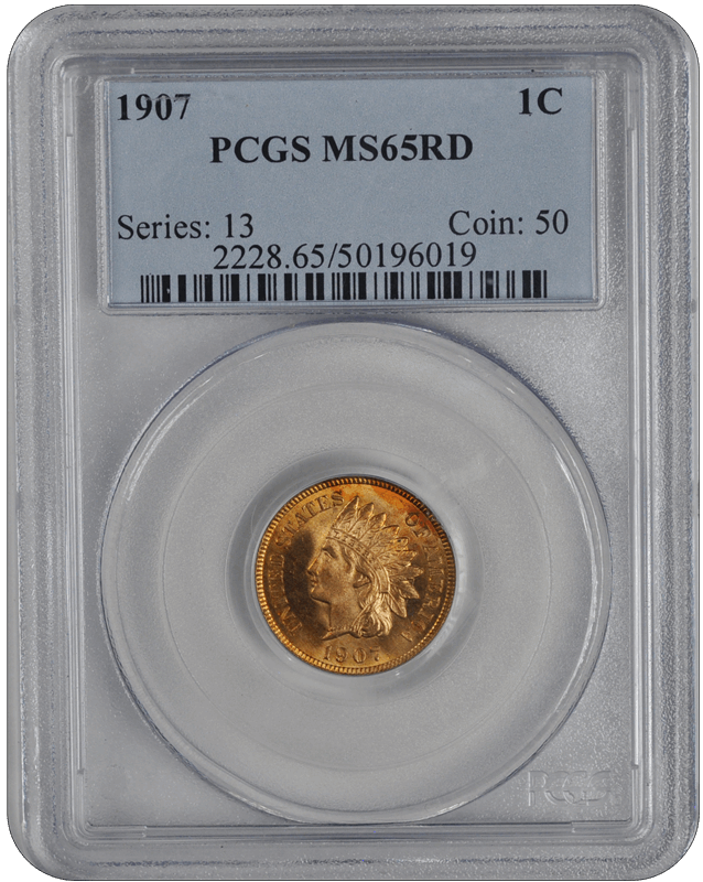 1907 Indian Head PCGS RD 65