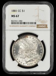 1881 CC $1 NGC MS 67