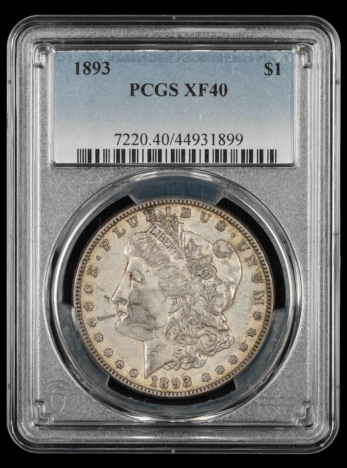1893 $1 PCGS XF-40