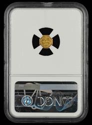 1871 Octagonal Liberty BG-765 Gold 25c NGC MS 61