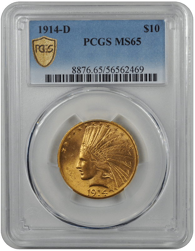1914-D Indian Head PCGS MS 65