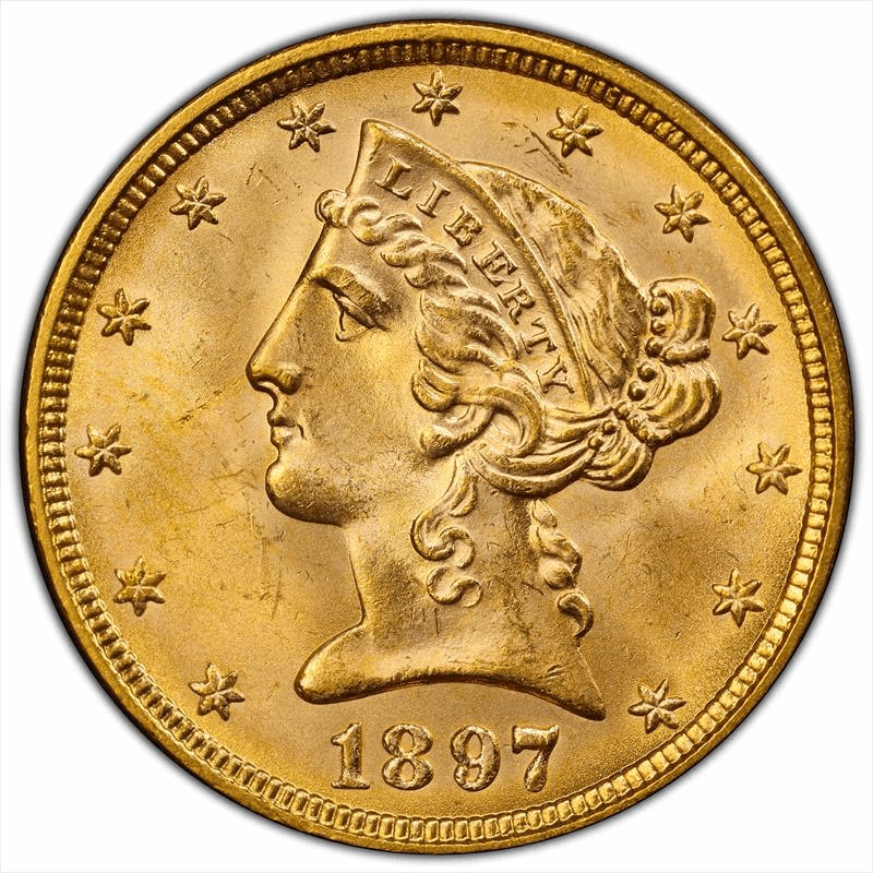 1897 $5 PCGS MS 65 CAC