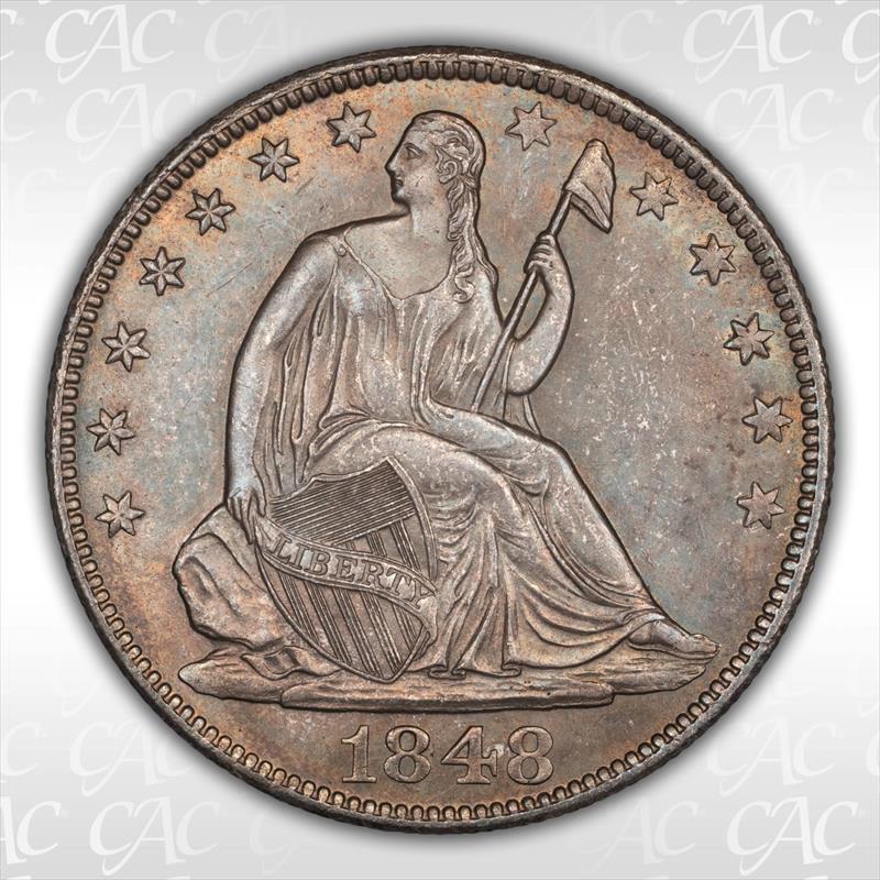 1848-O 50c CACG MS 64