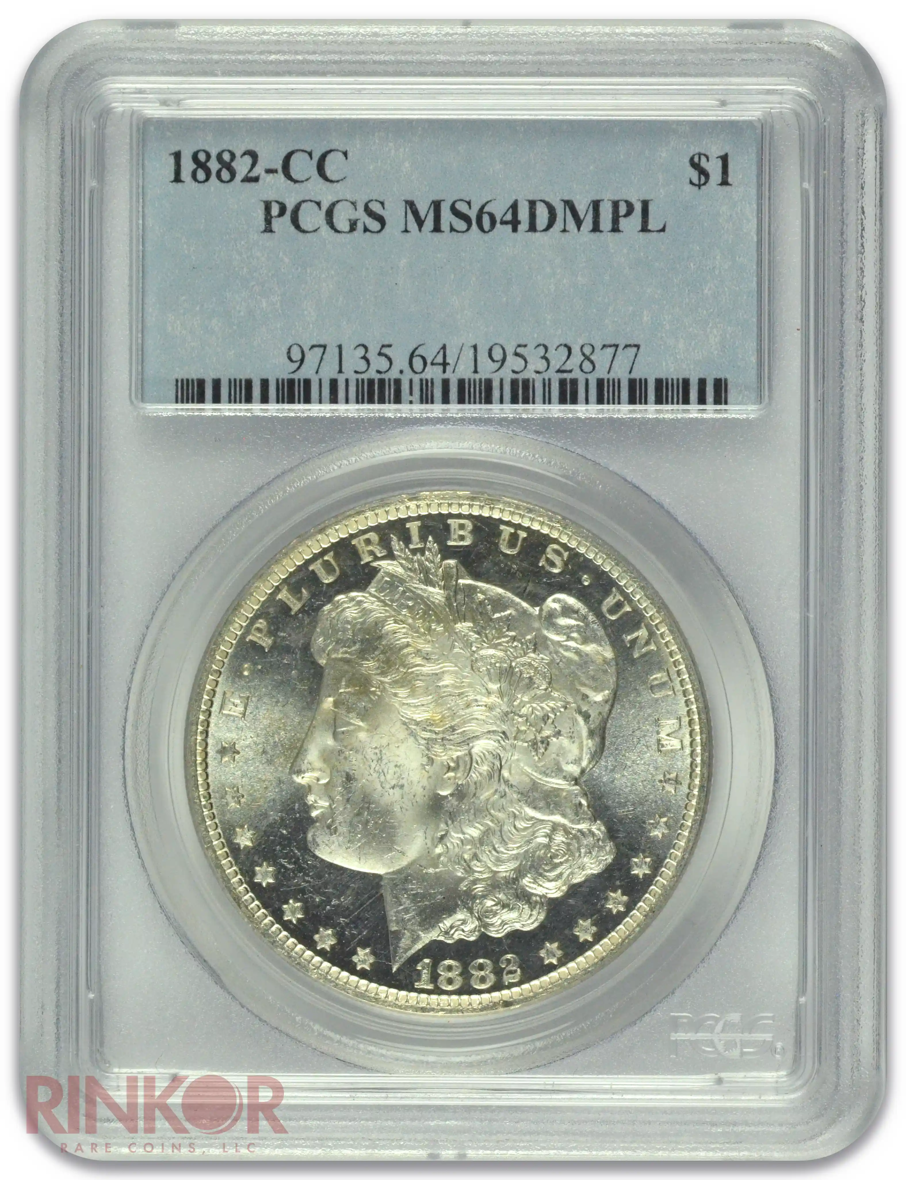 1882-CC $1 Morgan Dollar PCGS MS 64 DMPL