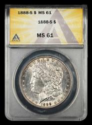 1888 S $1 ANACS  MS61