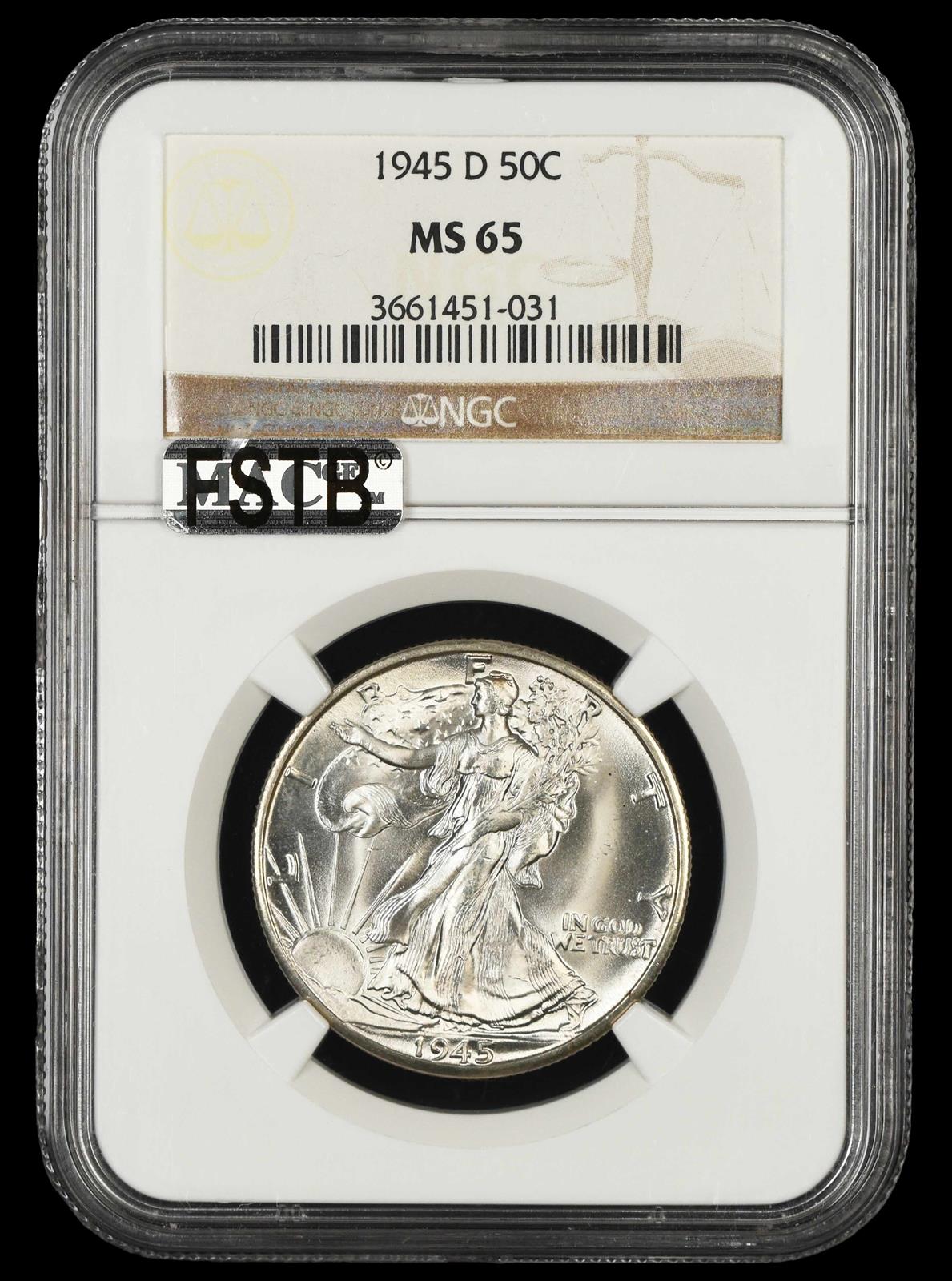 1945 D 50C NGC MS65