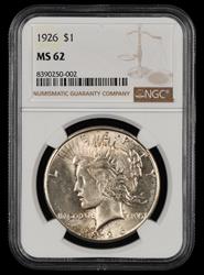 1926 $1 NGC MS 62