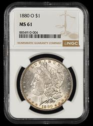 1880 O $1 NGC  MS61