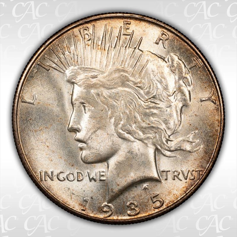 1935-S $1 CACG MS 64