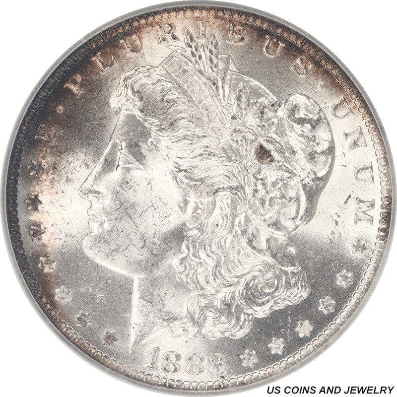 1883-O Morgan Silver Dollar, ICG  MS-64, Light Rim Toning 