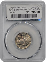 1915 Buffalo PCGS CAC MS 66+