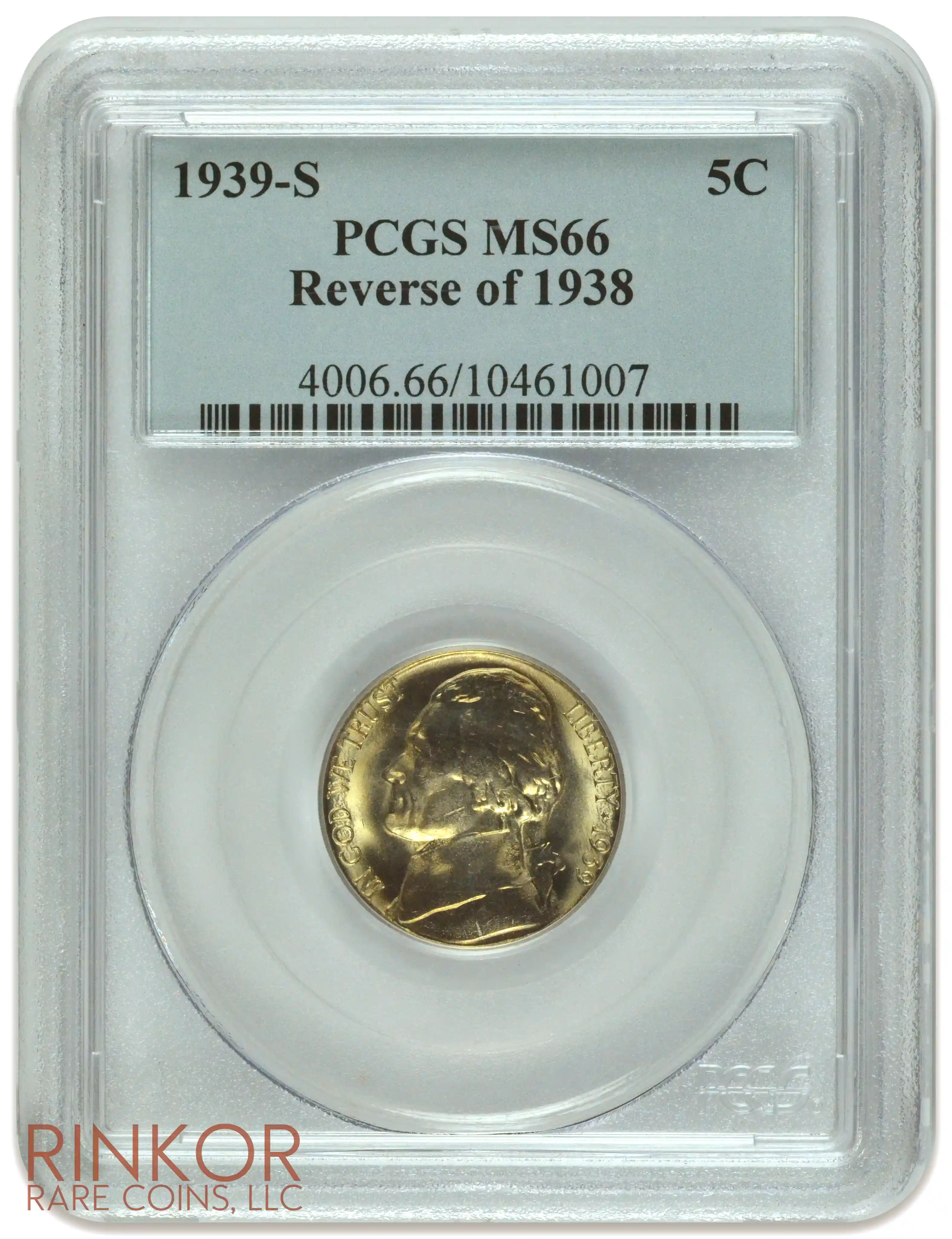 1939-S Jefferson Nickel PCGS MS 66