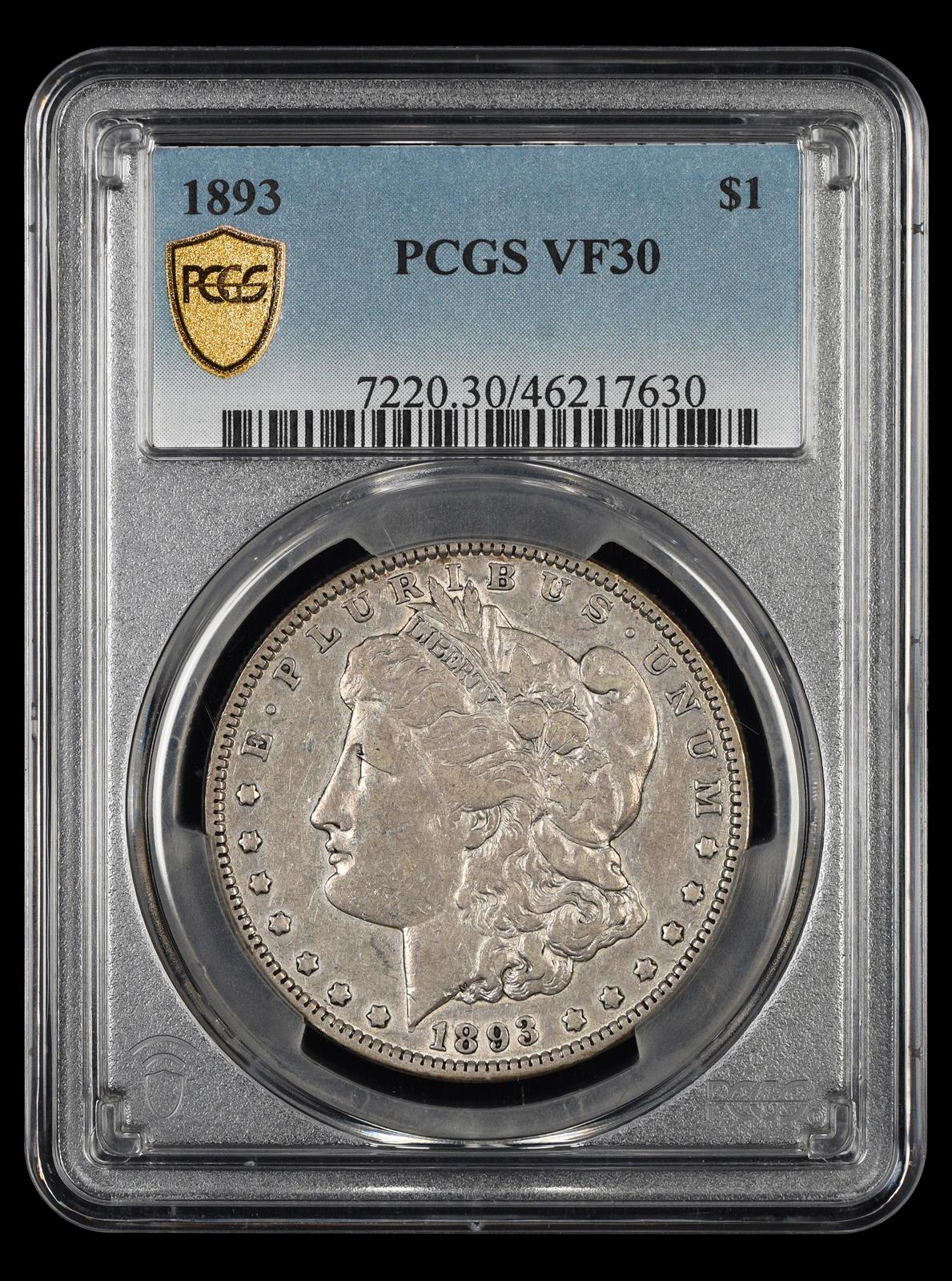 1893 $1 PCGS VF-30