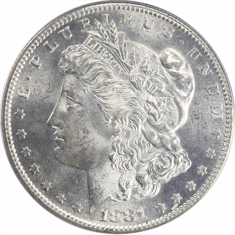 1881-S Morgan Silver Dollar $1 PCGS MS 64 - Nice Lustrous Coin