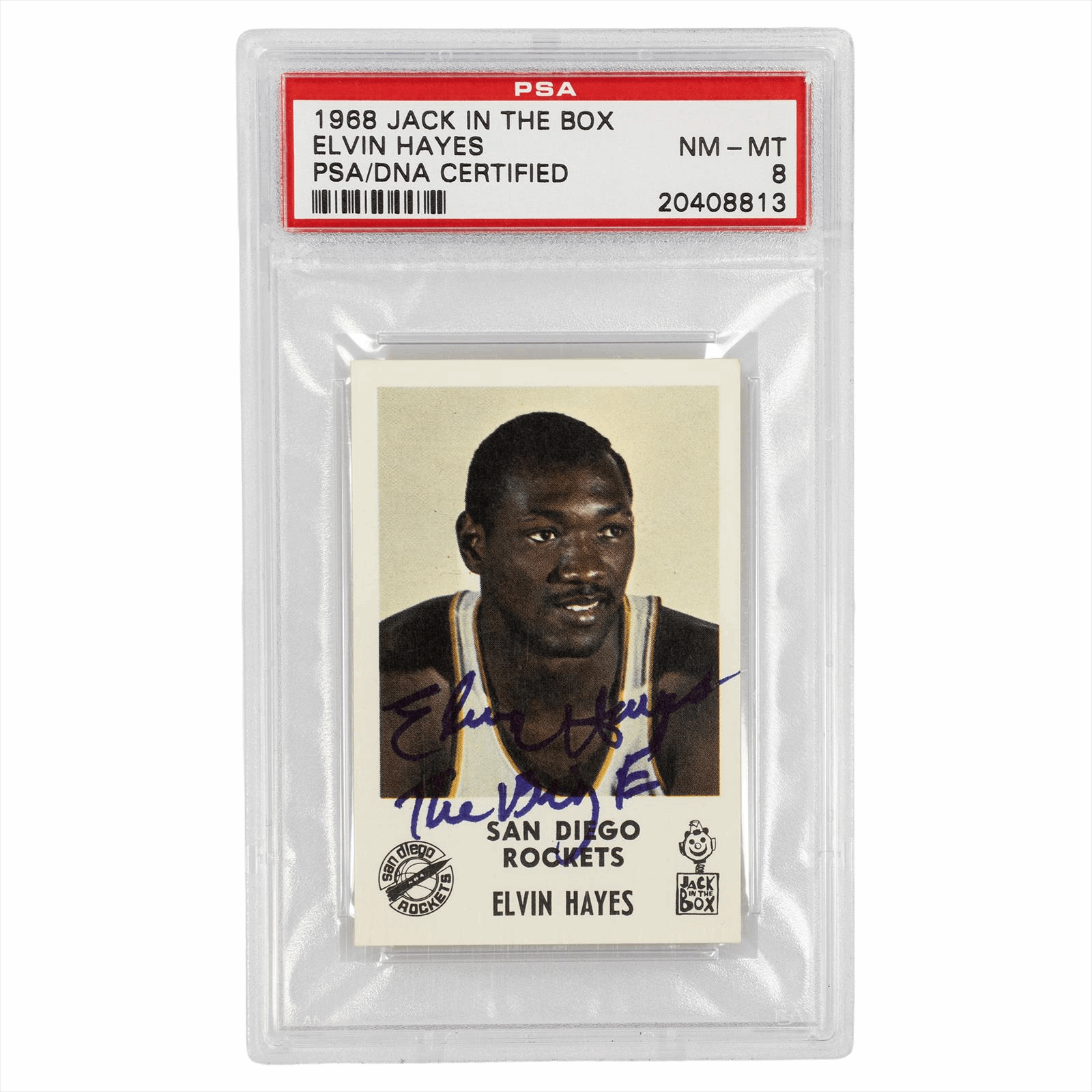 1968 Jack in the Box Elvin Hayes PSA/DNA NM-MT 8 Cert #20408813