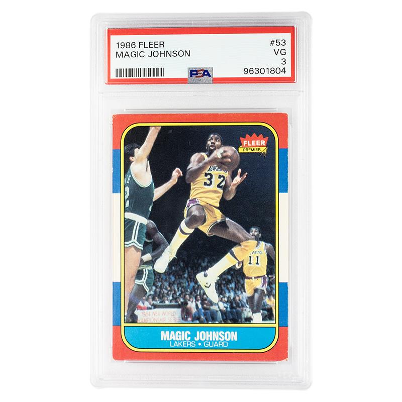 1986 Fleer Magic Johnson #53 PSA VG 3 Cert #96301804