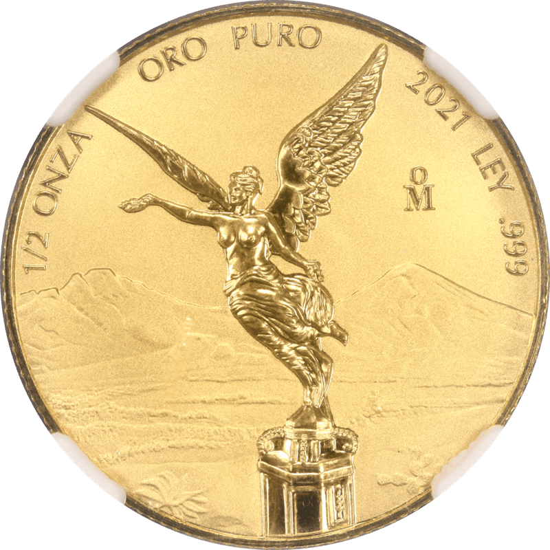 Mexico 2021-Mo Libertad 1/2 Onza Gold NGC Reverse PF 70 - Nice Coin