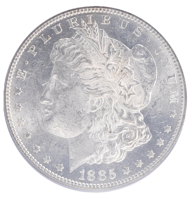 1885-S Morgan Silver Dollar, PCGS MS 61 CAC - Nice Coin
