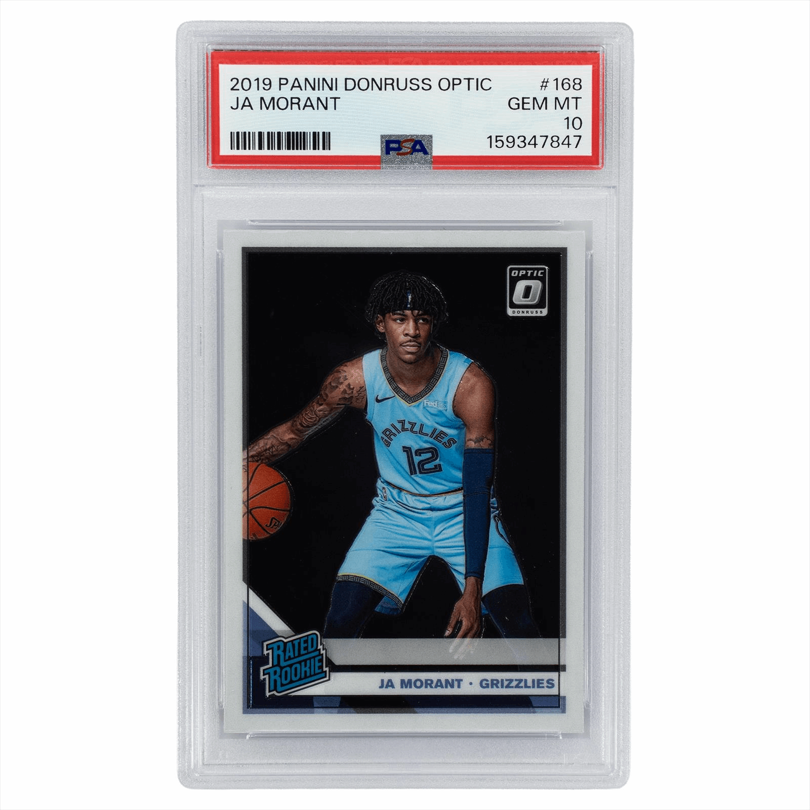 2019 Panini Donruss Optic Ja Morant #168 PSA GEM MT 10